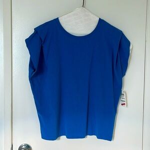 Blue Bar III ‘capelet’-sleeve top NWT size XS